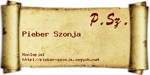 Pieber Szonja névjegykártya
